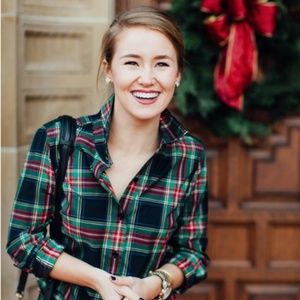 Vineyard Vines Holiday Plaid Tartan Shirt Size 4